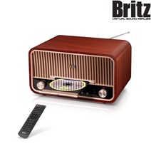 무료 사은품증정 브리츠 BZ-T7800 Plus 앤티크 미니오디오 우드 블루투스 스피커 FM라디오