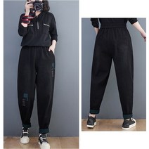 [이꾸띠] 대즈얼리 여성 봄 가을 무지 데님 허리밴딩 티셔츠 와 잘 어울리는 청 바지