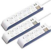 국산 현대 멀티탭 HITAP 하이탭 디자인 USB 2포트 멀티탭 개별 스위치 4구 5구 6구 1.5M 3M, USB 개별 6구 1.5M(HIPUMP-62N)