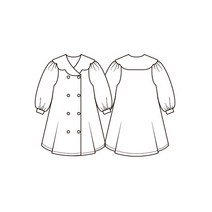 [아이옷만들기] [pattern]566.앙브르 꽃잎카라 원피스, 기본
