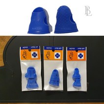 반디) 반디 손가락 골무 사무용 엄지손가락보호대 대법관 골무 실리콘 고무 2개입, 중, 상세페이지 참조