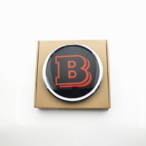 벤츠 로고 스티커 레터링 앰블럼 브라부스 엠블럼 e s 450 클래스 리어박스, 미들네크 빅마크 [실버 베젤 레드]