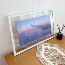 ac845-투명액자58CmX38Cm 비행기와하늘풍경 이미지1/블랙