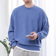 [오버나인] 남자 데일리 오버핏 니트 맨투맨