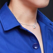써지컬스틸 자물쇠 목걸이 남녀공용 남자 남성 실버 체인 무변색 여자 여성 학생 미니 심플 민자 자체제작