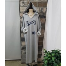 상상그이상 여성용 국내제작 플레이 후드 원피스 간절기 루즈핏 군살커버 가볍게 입을 수 있는 베이직한 면원피스 홈웨어 꾸안꾸룩 코디