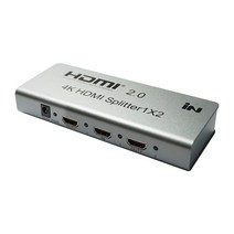 화면 영상 분배기 1대2 HDMI 2.0 스플리터 4K/60Hz/EDID/유전원/실버