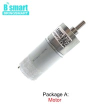 Bringmart-37GB555 고 토크 전기 모터 저속 DC 12V 역방향 6-800RPM 15W 저소음 기어 로봇, 06 12V 56rpm_05 package S