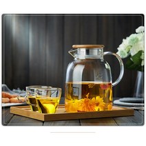 원형 유리다관 1000ml_티포트 유리다관 유리주전자 1600ml 2200ml