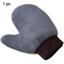 세차 장갑 브러시 두꺼운 양면 Microfiber 산호 양털 자동차 청소 미트 왁스 디테일링 케어 브러쉬, 01