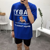 베이비 대형 전사 나염 오버핏 반팔티셔츠(3color)
