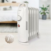 크루거 독일 미니 전기 오일 라디에이터 7핀 /난로 스토브 강력난방 에너지절약형, 상세페이지 참조