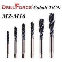 드릴포스 코발트 나사 탭 드릴 비트 나선형 플루트 메트릭 M2M16 TICN 코팅 공작 기, M3x0.5+1PC