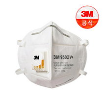3M 접이식 방진 마스크 1급 9502V+ 산업용 배기밸브
