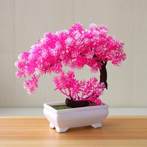들꽃화방 데스크탑 장식 조화 개인책상 탁상화분 사무실책상 작은조화화분, 08 로터스 핑크