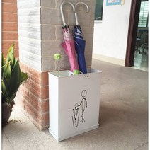 철제 우산 꽂이 카페 호텔 업소용 인테리어 식당 가정용 보관함 현관 학원 대용량 모던 정리, 직사각형 / 화이트