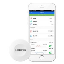블루투스온도계 온습도센서 디지털온도계 INKBIRD IBS-TH1 MiniSmart 데이터 로거 무선 블루투스 온도계 및 습도계 온도 습도 센서 홈, [01] IBS-TH1 Mini