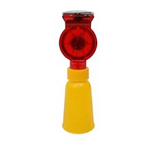 콘용 경고등 쏠라 SM-614 H290mm 태양열충전 어두운곳에서작동 칼라콘이나 말뚝 기둥에 꽂아 사용, 1개