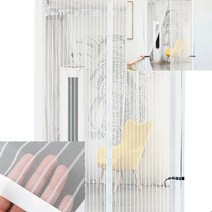 아트도어 스트라이프 문 모기장(90X210CM) (화이트) 베란다방범창 사무실방충망 베란다방충망