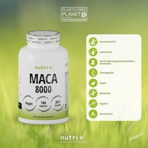 독일직구 Maca Gold 8000 실험실 테스트 + 고용량 180캡슐 오리지널 20:1 프리미엄 추출물 마그네슘 스테레이트 없음 맨앤우먼 비건 독일제, 수량, 상세참조