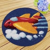 펀치니들 프랑스 스킬자수 DIY키트, ZD041 소형 비행기, 45cm 흰색 네트