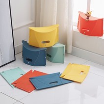 PK글로벌 3P 원투쓰리 완성 DIY 조립형 접이식 플라스틱 의자 간이의자 체어, 1+1+1, 블루+레드+옐로우