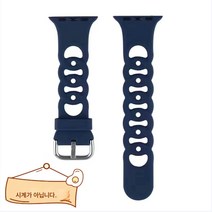 ins 실리콘 밴드 고비주얼 밴드 봄여름 사과용 애플 호환, 미드나잇블루(밴드만 해당), 38(1/3세대)