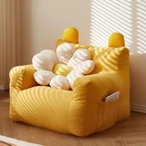 DFMEI 소파 귀여운 만화 좌석 독서 소형 여가 의자 게으른 작은 소파 소파, 어린이용 소파(노란색)