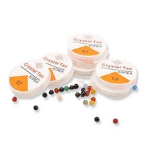 포스트로드 국산 탄성 우레탄 줄 반지 비즈 팔찌 만들기, 0.7mm, 6개입, 투명