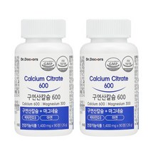 닥터닥터스 구연산 칼슘 600 마그네슘 300 1400mg 180정 2개월분