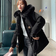 소프트 밍크 퍼 안감 여성 패딩 데일리 야상 점퍼 겨울