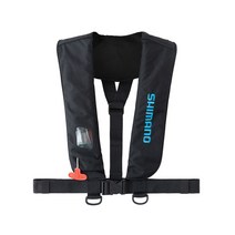 시마노 VF-050U 자동팽창식 구명조끼, 블랙