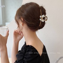 모잇샵 나비 올림머리 메탈 헤어 집게핀
