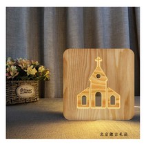 십자가 예수 비둘기 하트 등 USB 야간 조명 장식 선물, 교회