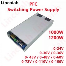 가변 전압 0-24V 30V 36V 45V 48V 60V 72V 110V 150V PFC 스위칭 Led 1000W 1200W 110V/220V Ac/Dc smps, 0-110V, 1200W + 100-240V, PFC Power Supply