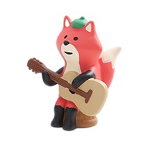 미니 크리스마스 장식품 산타 동물 Xmas 미니어처 수지 크리스마스 케이크 인형 크리스마스 인형 집 요정 정원, 기타 여우