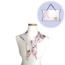 예라온 꽃 진주 플라워 쁘띠 삼각 스카프(선물케이스 증정)