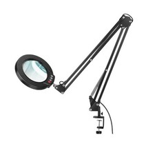 조명이 있는 돋보기 5가지 색상 모드 긴 팔 10 9cm(4 3인치) 실제 유리 조명 LED 10X 책상 돋보기 독서 바느질 수리 공예 근접 작업 취미 램프 선물 아이디어