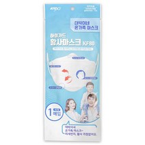 아텍스 하이가드 방역마스크 KF80 대형 대박이네 온가족마스크 화이트, 3개
