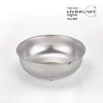 리빙아트 스텐 펀칭볼 바구니 8size 야채 과일 세척 채반 소쿠리 가정용 업소용 채반 펀칭볼 믹싱볼, 37.5cm
