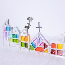수채화물감 Yimoduo 아크릴 방 모양의 장식 컬러 수채화 상자 페인트 하위 패키지 북유럽 미니 꽃병, [08] 특허 및 저작권 보호 신청 침해 조사해야 함