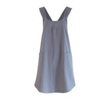 라운드 X자 숏앞치마, 차콜, 1개