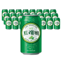 상쾌함이 다른 청량한 롯데칠성 트레비 라임 캔 355ml x 24개