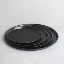 논슬립 원형 쟁반 블랙 4size, 특대