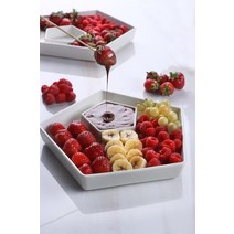 퐁듀그릇 기계 초코분수 코너 접시 세트 식기