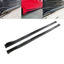 전차종립댐 자동차 공용 2385mm 사이드립댐 4P 에어댐 바디킷, 블랙(블루라인데칼증정)