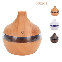 가습기 전기 usb 300ml 가습기 led 다채로운 야간 조명 아로마 디퓨저 퓨어 화이트우드 그레인 홈 자동차 사무실, 빛--10 필터