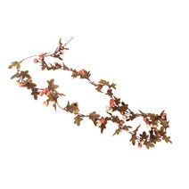 shangren 실크 교수형 아이비 덩굴 꽃 화환, 2.3m, 오렌지 레드