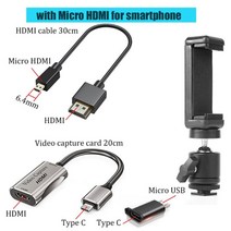 BFOLLOW 프립뷰모니터 카메라 모니터 Vlog 유튜버 영화 DSLR 비디오 캡처, CN_Phone Micro HDMI