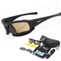 X7 데이지 전술 편광 안경 군용 고글 육군 선글라스 4 렌즈 오리지널 박스 남자 슈팅 하이킹 Gafas, 01 pc